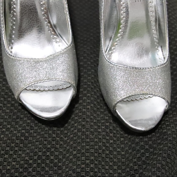 Rampage Open Toe Sparkle Heels - Picture 3 of 12